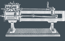 Modelo didáctico de distribuição de vapor segundo Farcot (Modelo J. Schröder nº 702 2) Modelo didáctico de distribuição de vapor segundo Farcot (Modelo J. Schröder nº 702 2)