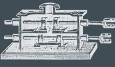 Modelo de caixa de distribuidor com expansão de gavetas duplas (Modelo J. Schröder nº 699b) Modelo de caixa de distribuidor com expansão de gavetas duplas (Modelo J. Schröder nº 699b)
